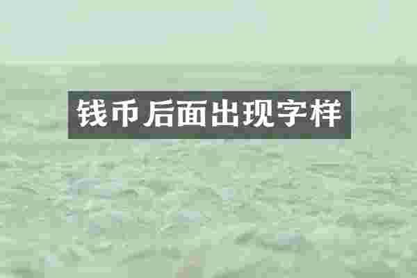 钱币后面出现字样