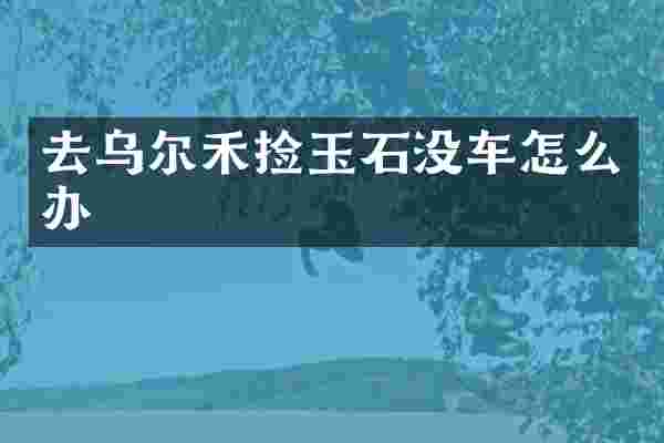 去乌尔禾捡玉石没车怎么办