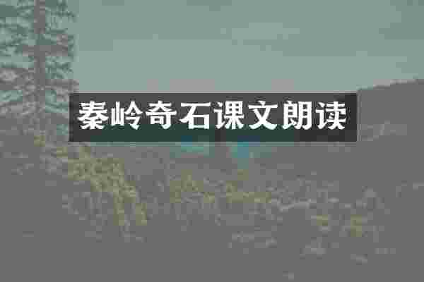 秦岭奇石课文朗读