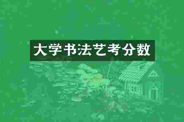 大学书法艺考分数