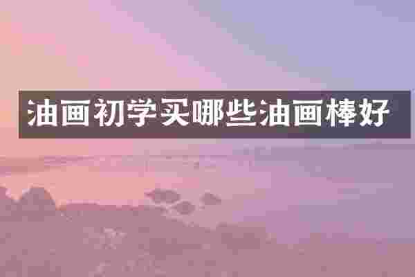 油画初学买哪些油画棒好