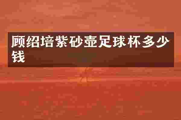 顾绍培紫砂壶足球杯多少钱