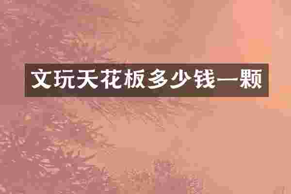 文玩天花板多少钱一颗