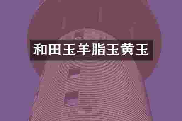 和田玉羊脂玉黄玉