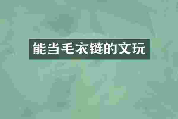 能当毛衣链的文玩
