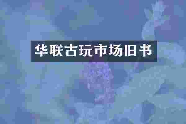 华联古玩市场旧书