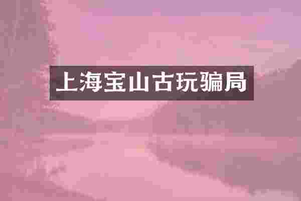 上海宝山古玩骗局
