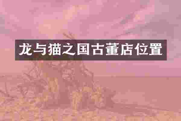 龙与猫之国古董店位置
