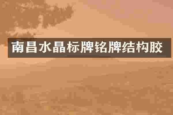 南昌水晶标牌铭牌结构胶