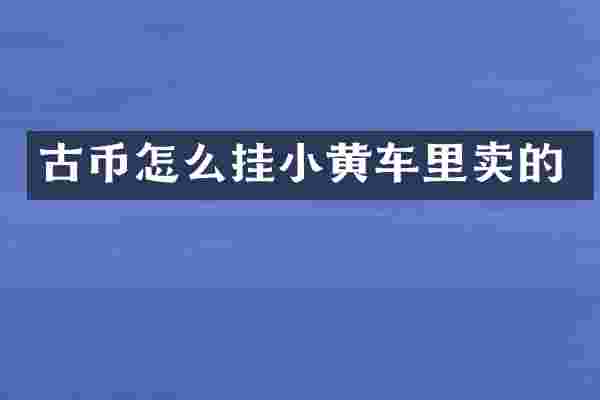 古币怎么挂小黄车里卖的