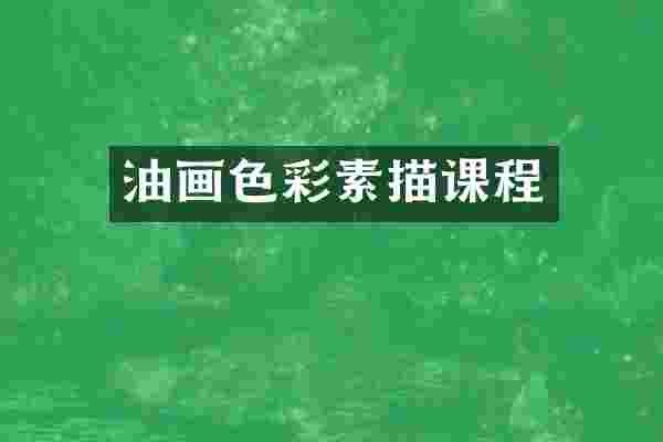 油画色彩素描课程