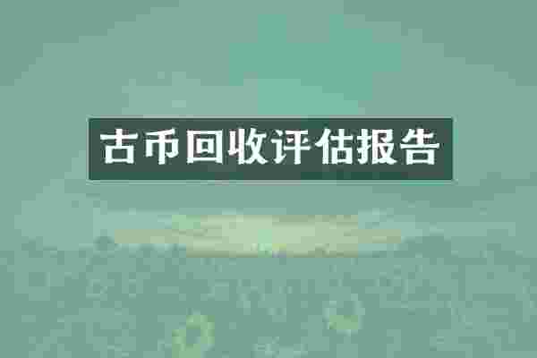 古币回收评估报告