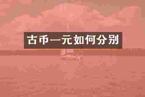 古币一元如何分别