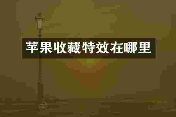 苹果收藏特效在哪里