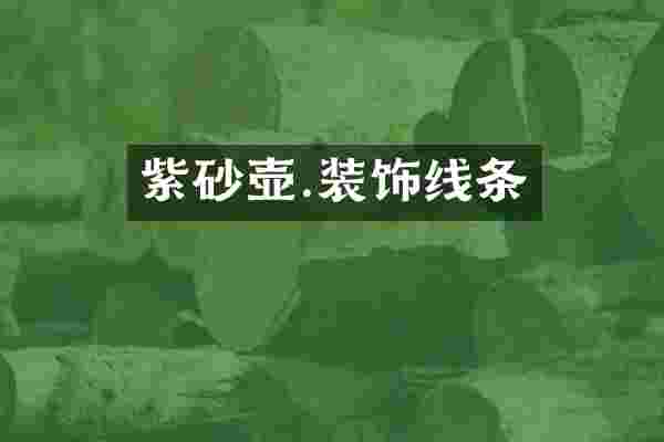 紫砂壶.装饰线条