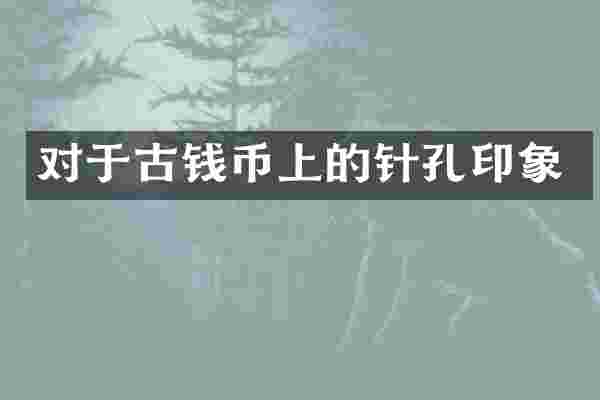 对于古钱币上的针孔印象