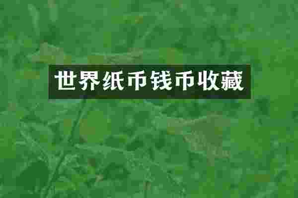 世界纸币钱币收藏