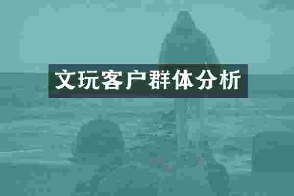 文玩客户群体分析