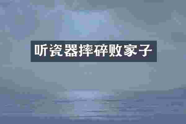 听瓷器摔碎败家子