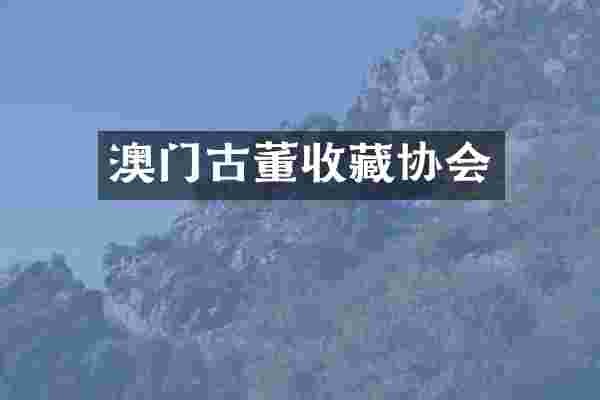 澳门古董收藏协会