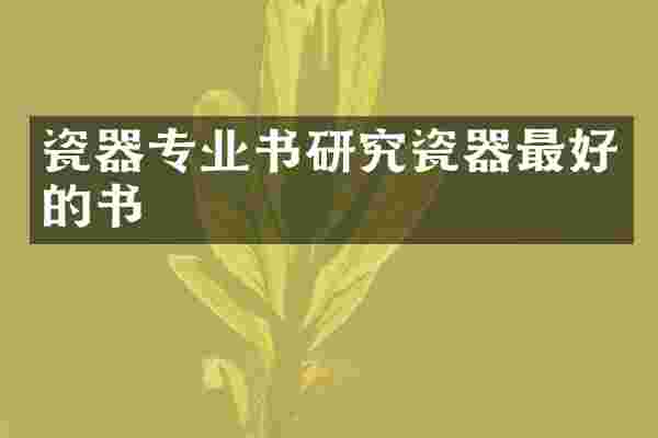 瓷器专业书研究瓷器最好的书