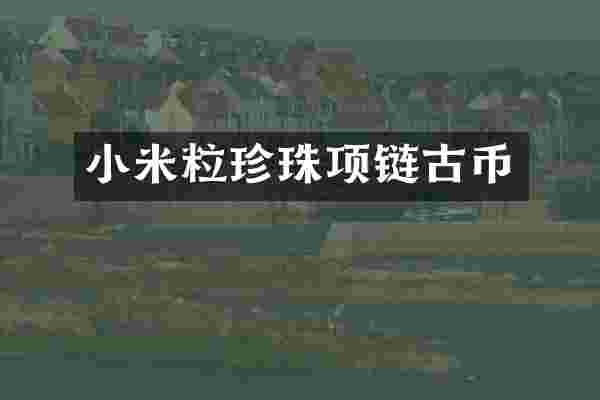 小米粒珍珠项链古币