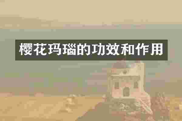 樱花玛瑙的功效和作用