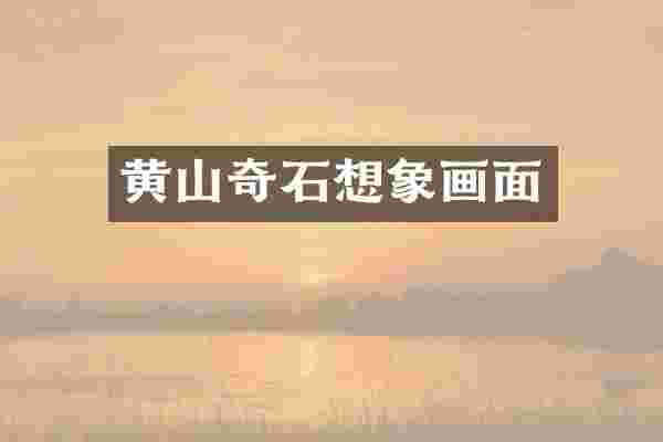 黄山奇石想象画面