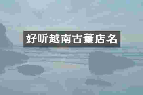 好听越南古董店名