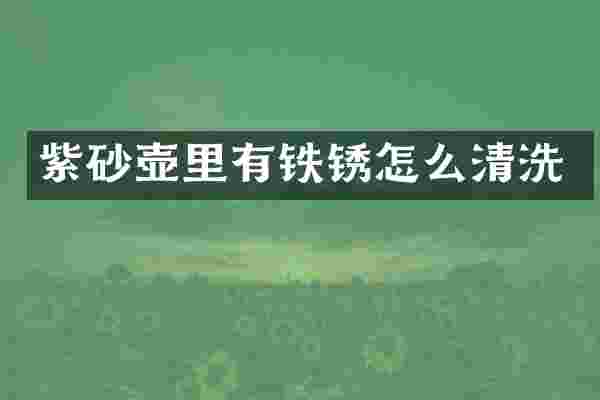 紫砂壶里有铁锈怎么清洗