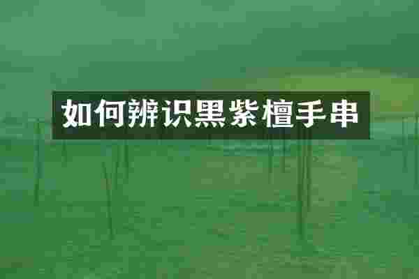 如何辨识黑紫檀手串