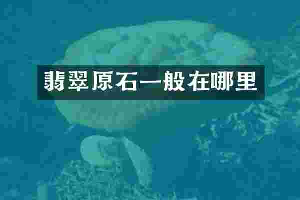 翡翠原石一般在哪里