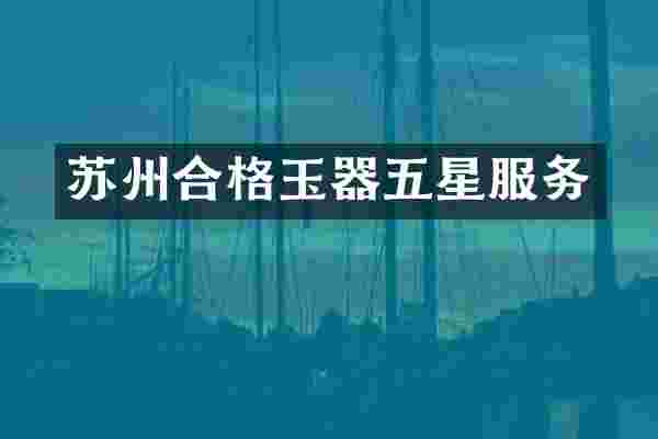 苏州合格玉器五星服务