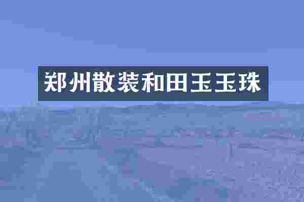 郑州散装和田玉玉珠