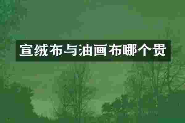 宣绒布与油画布哪个贵