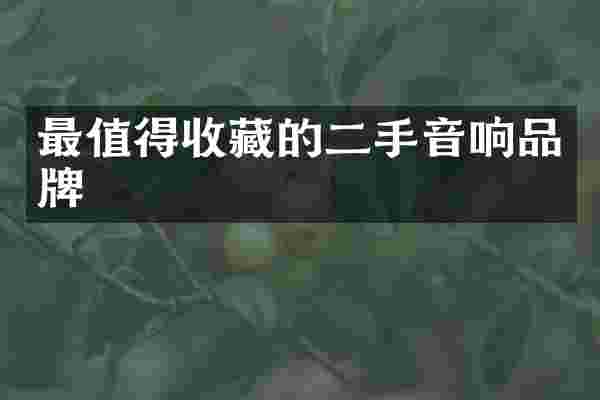 最值得收藏的二手音响品牌