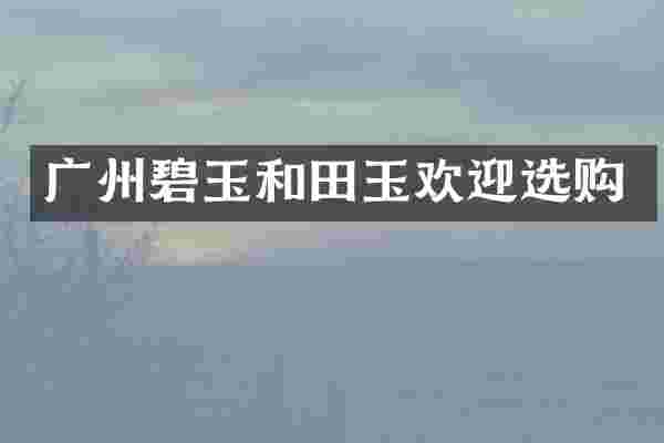 广州碧玉和田玉欢迎选购