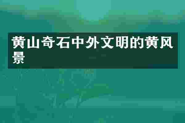 黄山奇石中外文明的黄风景