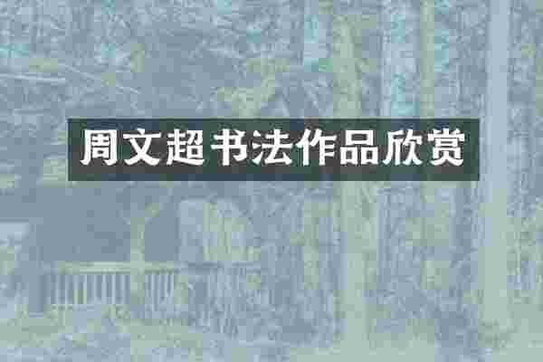 周文超书法作品欣赏