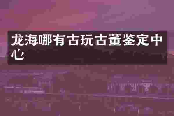 龙海哪有古玩古董鉴定中心