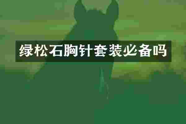 绿松石胸针套装必备吗