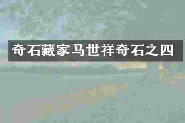 奇石藏家马世祥奇石之四