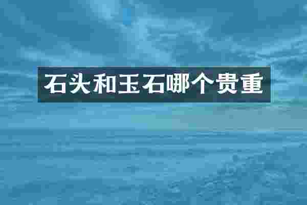 石头和玉石哪个贵重