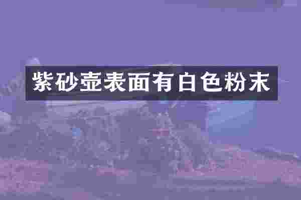 紫砂壶表面有白色粉末