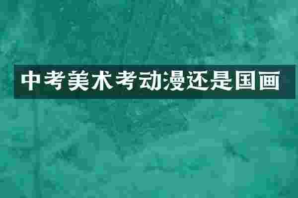 中考美术考动漫还是国画