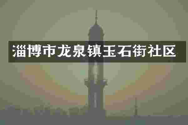 淄博市龙泉镇玉石街社区