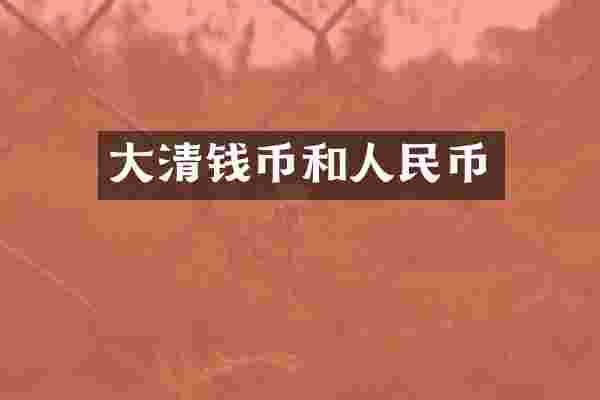 大清钱币和人民币
