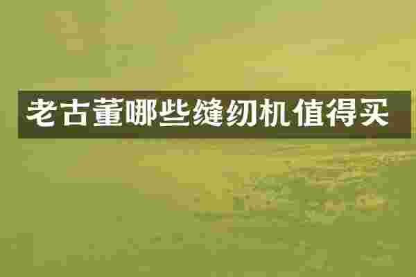老古董哪些缝纫机值得买