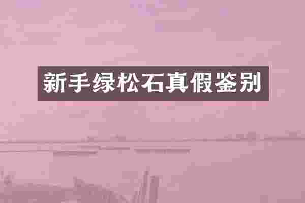 新手绿松石真假鉴别