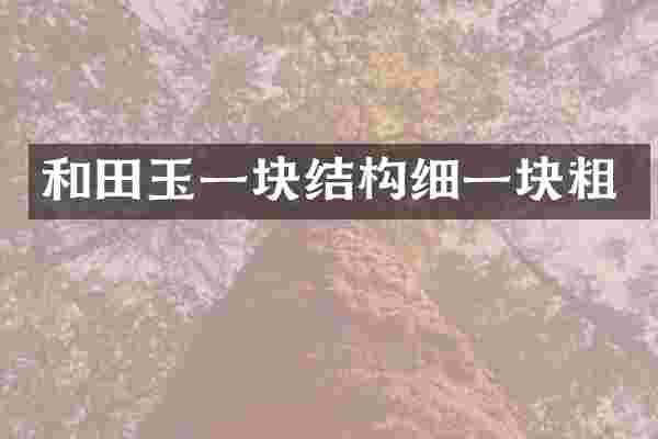 和田玉一块结构细一块粗